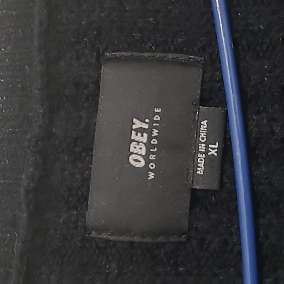 Obey Worldwide Waffle Knit Stripe Wool Blend Sweater - Picture 7 of 9